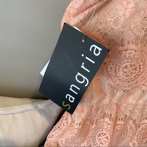 โNWTโ Halter Crochet Peach Dress - Picture 5 of 9